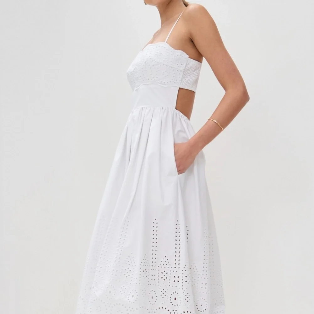 Susana Monaco Embroidered Poplin Open Back Dress - Picture 5 of 10